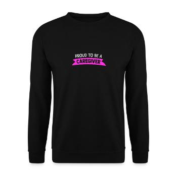 Geriatric Nurse Gift Carer - Unisex Sweatshirt - black - Front - Alina (178cm) & Michal (187cm)
