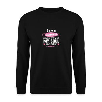 Geriatric Nurse Gift Carer - Unisex Sweatshirt - black - Front - Alina (178cm) & Michal (187cm)