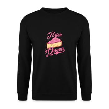 Torten Queen Bäckerin Torten Konditor - Unisex Pullover - Schwarz - Vorne - Alina (178cm) & Michal (187cm)