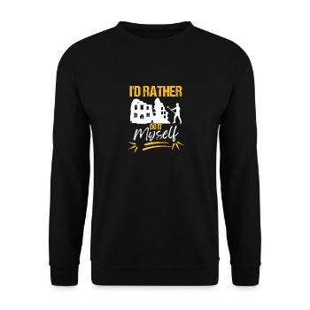 Je préfère le faire moi-même - Sweat-shirt Unisexe - noir - Devant - Alina (178cm) & Michal (187cm)