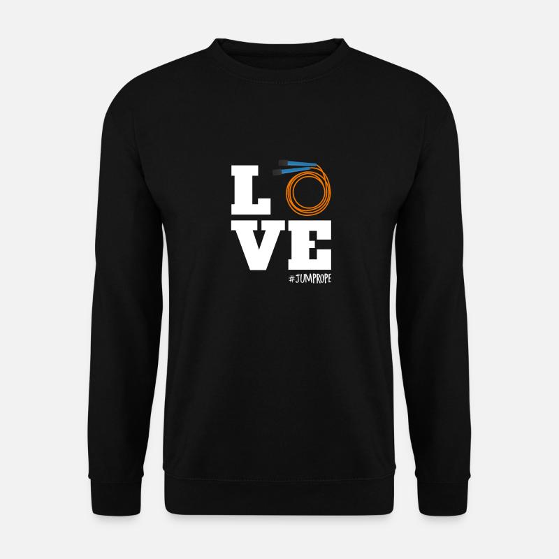 Love Jump Rope, Springseil springen - Unisex Pullover - Schwarz