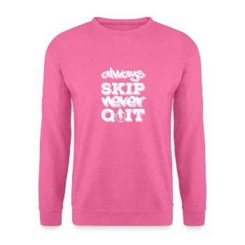Toujours sauter Ne jamais abandonner, amoureux de la corde à sauter - Sweat-shirt Unisexe - rose - Devant