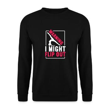Akrobat Turner Gymnastik Turnen Tumbling - Unisex Pullover - Schwarz - Vorne - Alina (178cm) & Michal (187cm)