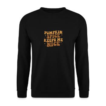 Pumpkin Spice Keeps Me Nice, Pumpkin Spice - Unisex Sweatshirt - black - Front - Alina (178cm) & Michal (187cm)