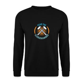 Fear The Sledgehammer, démolition de maisons - Sweat-shirt Unisexe - noir - Devant - Alina (178cm) & Michal (187cm)
