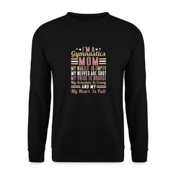 Akrobat Turner Gymnastik Turnen Tumbling - Unisex Pullover - Schwarz - Vorne - Alina (178cm) & Michal (187cm)