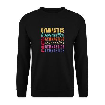 Akrobat Turner Gymnastik Turnen Tumbling - Unisex Pullover - Schwarz - Vorne - Alina (178cm) & Michal (187cm)
