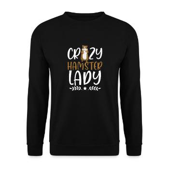 Hamster Geschenk Hamsterliebhaber - Unisex Pullover - Schwarz - Vorne - Alina (178cm) & Michal (187cm)