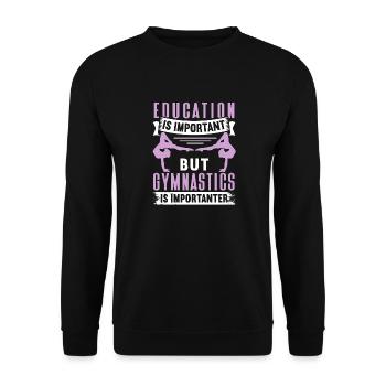 Akrobat Turner Gymnastik Turnen Tumbling - Unisex Pullover - Schwarz - Vorne - Alina (178cm) & Michal (187cm)