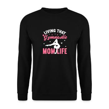 Akrobat Turner Gymnastik Turnen Tumbling - Unisex Pullover - Schwarz - Vorne - Alina (178cm) & Michal (187cm)
