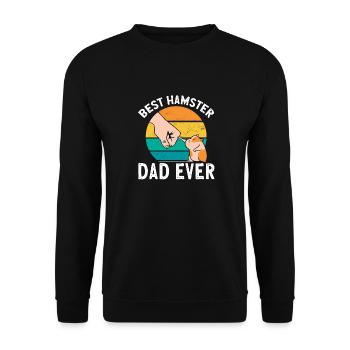 Hamster Geschenk Hamsterliebhaber - Unisex Pullover - Schwarz - Vorne - Alina (178cm) & Michal (187cm)