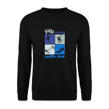 Envolez-vous avec moi. Style de vie Design vintage - Sweat-shirt Unisexe - noir - Devant - Alina (178cm) & Michal (187cm)
