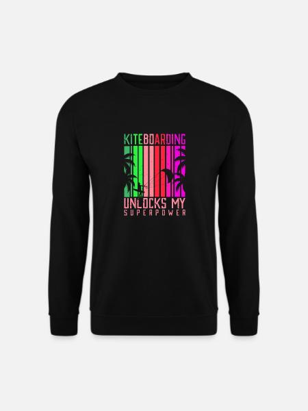 Kiteboarding unlocks my Superpower Lifestyle - Unisex Pullover - Schwarz