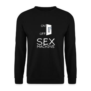 Sex Machine A Selector Sexuality Humor - Unisex Sweatshirt - black - Front - Alina (178cm) & Michal (187cm)