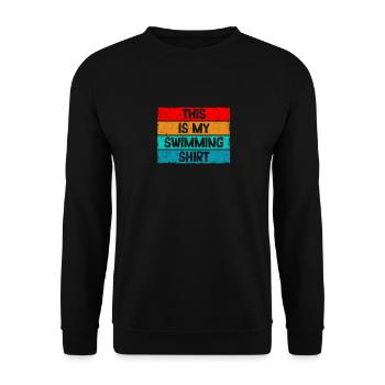 Drôle d’amoureux de la natation Rétro Vintage Natation - Sweat-shirt Unisexe - noir - Devant - Alina (178cm) & Michal (187cm)