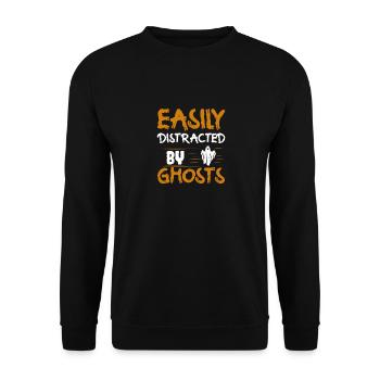 Easily Distracted By Ghosts - Unisex Sweatshirt - black - Front - Alina (178cm) & Michal (187cm)
