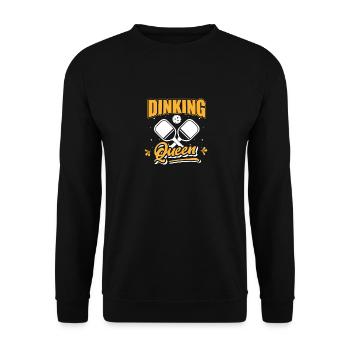 Dinking Queen - Woman Pickleball Player - Unisex Sweatshirt - black - Front - Alina (178cm) & Michal (187cm)