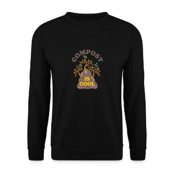 Compost Is Cool, Vermiculture Wurm Gartenarbeit - Unisex Pullover - Schwarz - Vorne - Alina (178cm) & Michal (187cm)