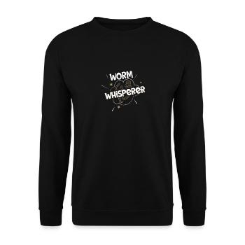 Worm Whisperer, Worm Farmer Vermiculture - Unisex Sweatshirt - black - Front - Alina (178cm) & Michal (187cm)