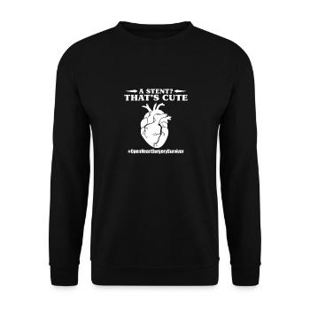 Open-heart surgery - Unisex Sweatshirt - black - Front - Alina (178cm) & Michal (187cm)