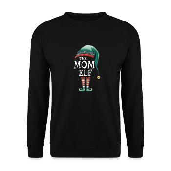 The Mom Elf Matching Group - Unisex Sweatshirt - black - Front - Alina (178cm) & Michal (187cm)