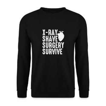 Open-heart surgery Heart surgery - Unisex Sweatshirt - black - Front - Alina (178cm) & Michal (187cm)