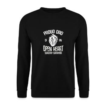 Open-heart surgery - Unisex Sweatshirt - black - Front - Alina (178cm) & Michal (187cm)