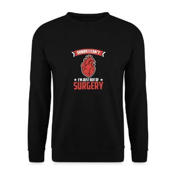 Open-heart surgery - Unisex Sweatshirt - black - Front - Alina (178cm) & Michal (187cm)