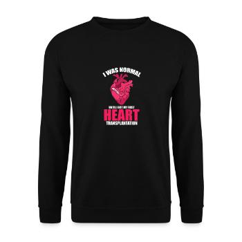 Open-heart surgery - Unisex Sweatshirt - black - Front - Alina (178cm) & Michal (187cm)