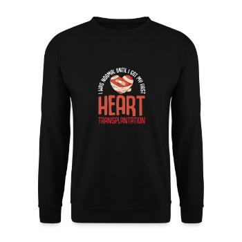 Open-heart surgery - Unisex Sweatshirt - black - Front - Alina (178cm) & Michal (187cm)