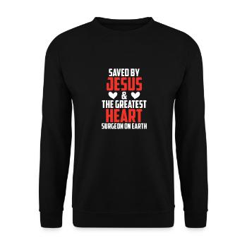 Open-heart surgery - Unisex Sweatshirt - black - Front - Alina (178cm) & Michal (187cm)