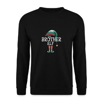 The Brother Elf Matching Group christmas - Unisex Sweatshirt - black - Front - Alina (178cm) & Michal (187cm)