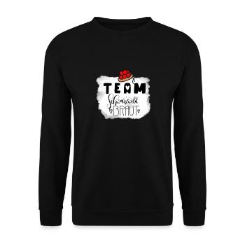 JGA Team Schwarzwald Braut-Junggesellinnenabschied - Unisex Pullover - Schwarz - Vorne - Alina (178cm) & Michal (187cm)