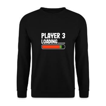 Spieler 3 Laden Neuer Gaming -Vater Baby - Unisex Pullover - Schwarz - Vorne - Alina (178cm) & Michal (187cm)