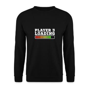 Spieler 3 Laden Neuer Gaming -Vater Baby - Unisex Pullover - Schwarz - Vorne - Alina (178cm) & Michal (187cm)