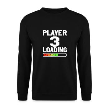 Spieler 3 Laden Neuer Gaming -Vater Baby - Unisex Pullover - Schwarz - Vorne - Alina (178cm) & Michal (187cm)