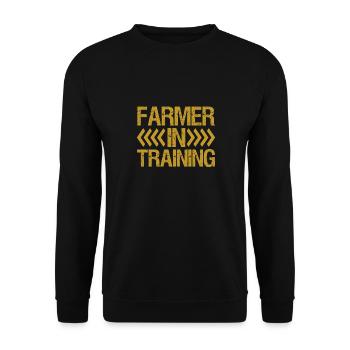 Farmer In Training Farm Son Children Children - Unisex Sweatshirt - black - Front - Alina (178cm) & Michal (187cm)