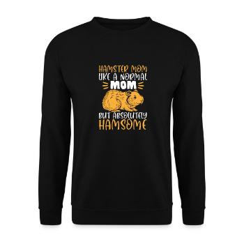 Hamster Geschenk Hamsterliebhaber - Unisex Pullover - Schwarz - Vorne - Alina (178cm) & Michal (187cm)