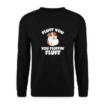 Hamster Geschenk Hamsterliebhaber - Unisex Pullover - Schwarz - Vorne - Alina (178cm) & Michal (187cm)