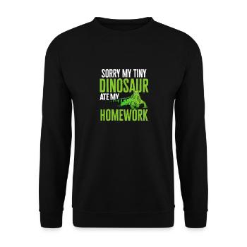 Leguan Eidechse Reptil Herpetologe - Unisex Pullover - Schwarz - Vorne - Alina (178cm) & Michal (187cm)