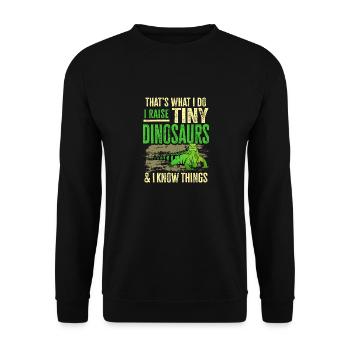 Leguan Eidechse Reptil Herpetologe - Unisex Pullover - Schwarz - Vorne - Alina (178cm) & Michal (187cm)