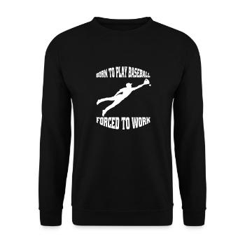 Baseball Lovers Baseball Gift Baseball Game - Unisex Sweatshirt - black - Front - Alina (178cm) & Michal (187cm)