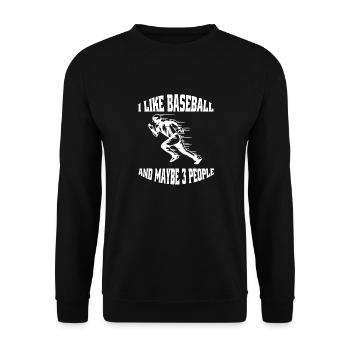 Baseball Baseball Game Gift Baseball Lovers - Unisex Sweatshirt - black - Front - Alina (178cm) & Michal (187cm)