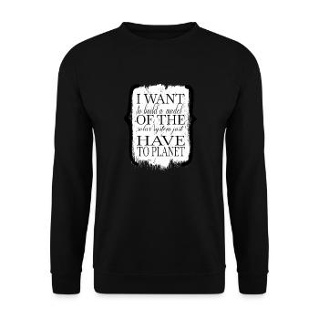 birthday present idea bday birthday gift - Unisex Sweatshirt - black - Front - Alina (178cm) & Michal (187cm)
