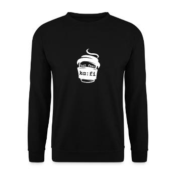 But First Coffee, SLP Speech Therapist - Unisex Sweatshirt - black - Front - Alina (178cm) & Michal (187cm)