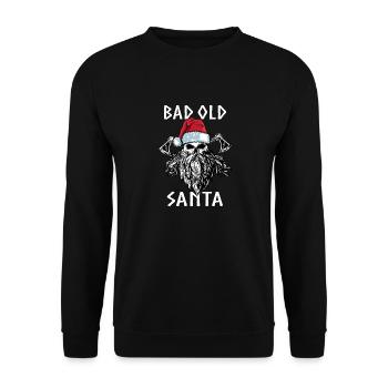Evil Old Santa Viking Vintage Noël - Sweat-shirt Unisexe - noir - Devant - Alina (178cm) & Michal (187cm)