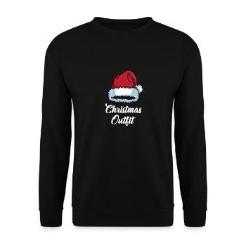 Christmas Outfit Partner Look Christmas Family - Unisex Sweatshirt - black - Front - Alina (178cm) & Michal (187cm)