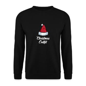 Christmas Outfit Partner Look Christmas Family - Unisex Sweatshirt - black - Front - Alina (178cm) & Michal (187cm)