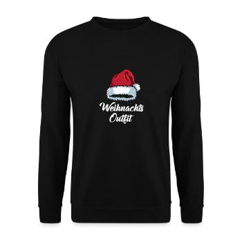 Christmas Outfit Partner Look Christmas Family - Unisex Sweatshirt - black - Front - Alina (178cm) & Michal (187cm)