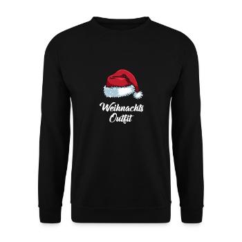 Weihnachts-Outfit Partnerlook Weihnachten Familie - Unisex Pullover - Schwarz - Vorne - Alina (178cm) & Michal (187cm)